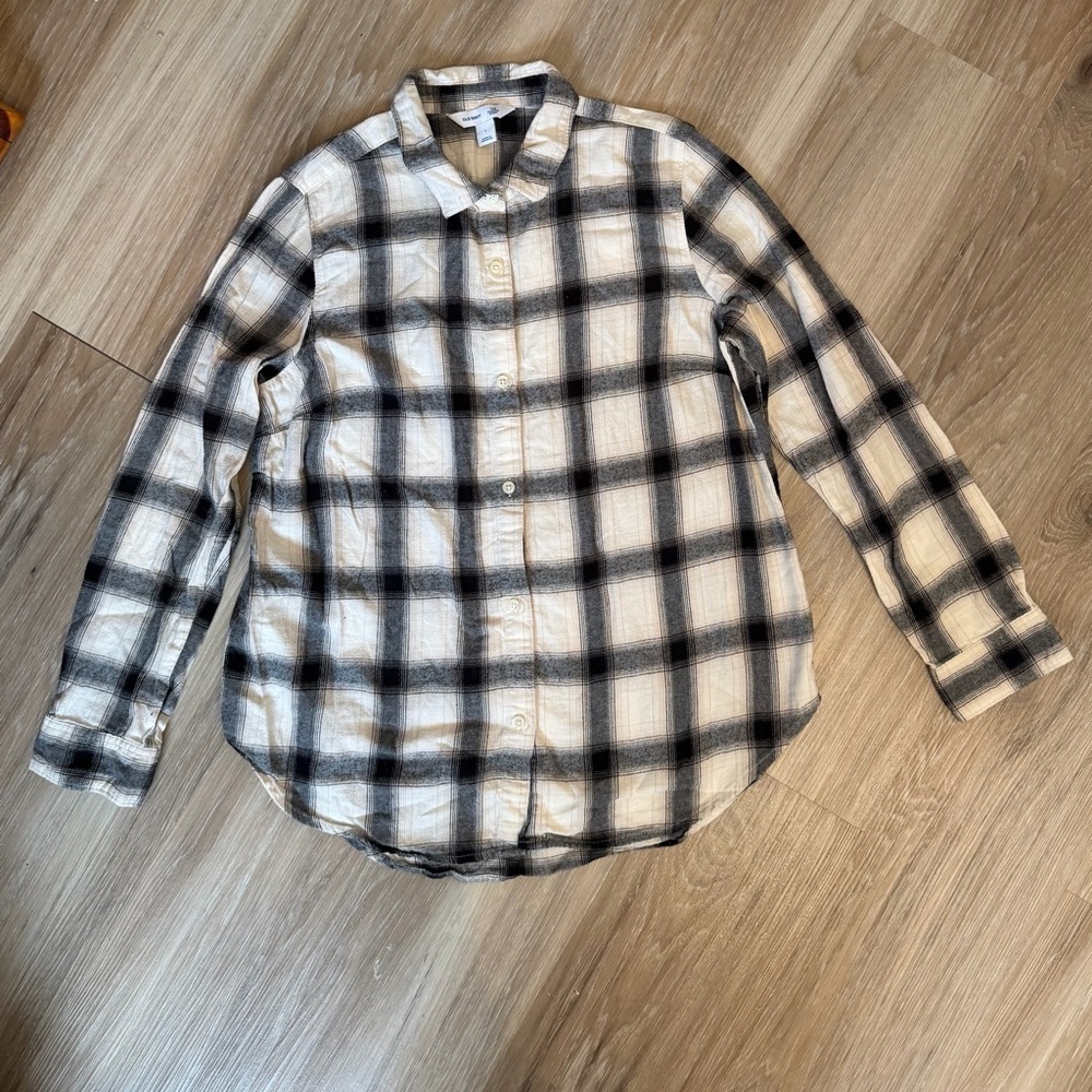 Old Navy Size L Long-Sleeve Plaid Flannel Shirt - Picture 14 of 14